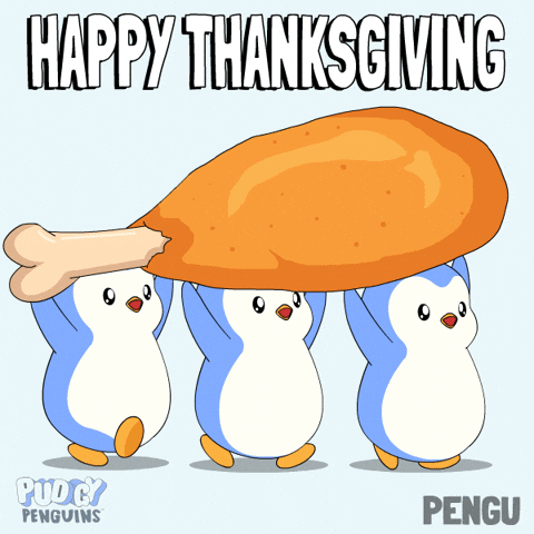 Thanksgiving Day Penguin GIF by Pudgy Penguins