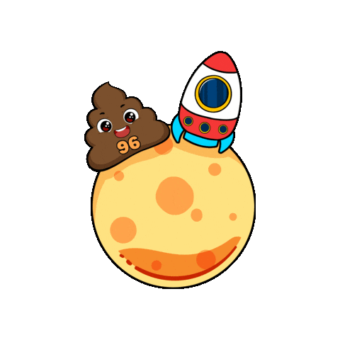 OSHITIO giphygifmaker oshit shit to the moon Sticker