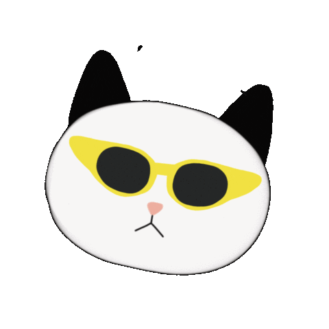 yorgita cat cool summer pink Sticker
