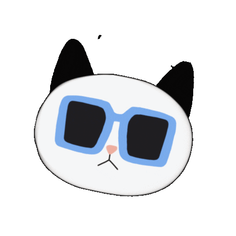 yorgita cat cool summer pink Sticker