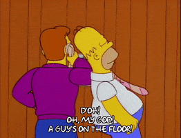 homer simpson trust fall GIF