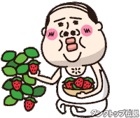 Strawberry Eating Sticker