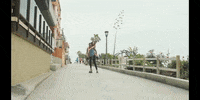 TheKimberlyCole girl boy skating rollerskating GIF