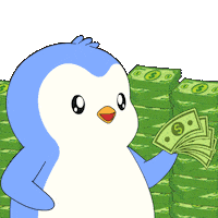 Im Rich Pay Day Sticker by Pudgy Penguins