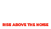 Rise Above The Noise Jumping Sticker by Scooperz Agency