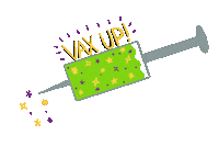 purplepeachstudio vaccine covid vaccine vax up purple peach studio Sticker