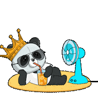 Sweltering Heat Wave Sticker by PandaPals
