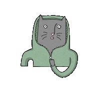 Sad Cat Sticker by Shenja