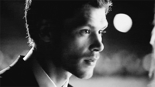 black and white klaus mikaelson GIF