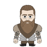 Josh Hopkins Vikings Sticker by THE BEARD STRUGGLE