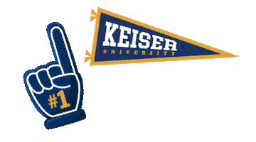 KeiserLAC 1 university seahawks number Sticker