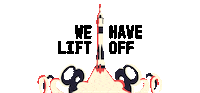 Work From Home Rocket Sticker by Air Force Civilian Service