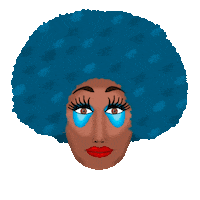 Drag Afro Sticker