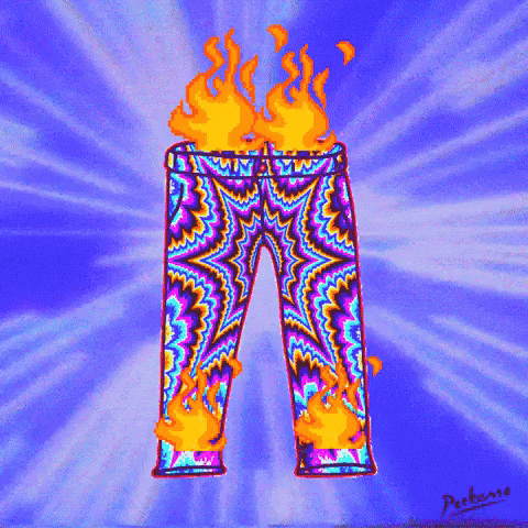 On Fire Fashion GIF by PEEKASSO