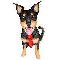 Hercules The Warrior Dog Sticker by zoopeez