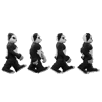 Walking Panda Sticker by Endangered Labs