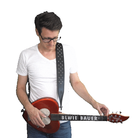 Guitar Brille Sticker by Bewie Bauer