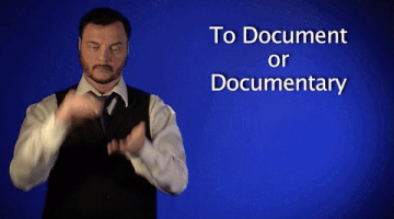 to document sign language GIF by Sign with Robert
