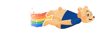 Rainbow Bear Sticker by The University of Melbourne