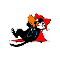 Eat Black Cat Sticker