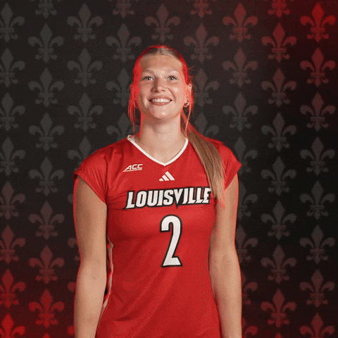 Volleyball Go Cards GIF by Louisville Cardinals
