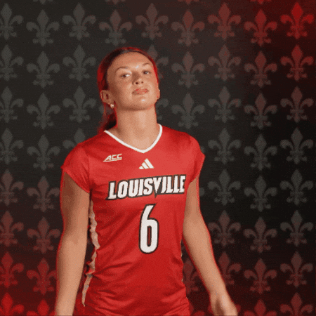 Volleyball Go Cards GIF by Louisville Cardinals