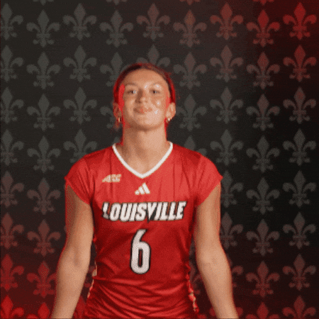 Volleyball Go Cards GIF by Louisville Cardinals