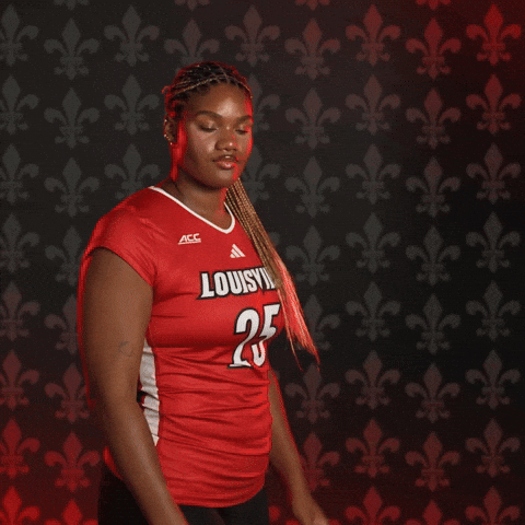 Volleyball Go Cards GIF by Louisville Cardinals