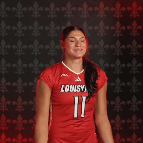 Volleyball Go Cards GIF by Louisville Cardinals