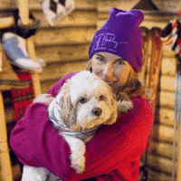 Dog Cuddle GIF by GIPHY IRL