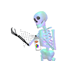 3D Skeleton Sticker by jjjjjohn