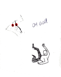 Scared Stay Away GIF by ODE Willie's Funky Bunch