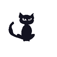 Black Cat Halloween Sticker by deinechristine