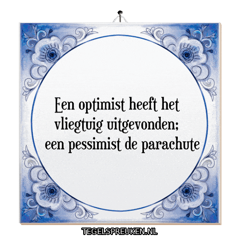 Hoop Parachute Sticker by Tegelspreuken.nl