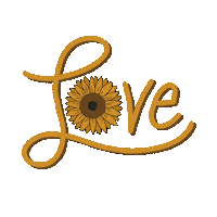 Meganbouchillon love summer flower yellow Sticker