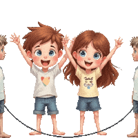 Boys Girls Jump Rope Sticker