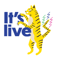 Black_Owl_Design design jump tiger lightning Sticker