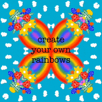 Blue Sky Rainbow GIF by Daisy Lemon