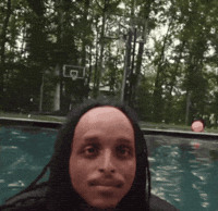 Shocked Swimming Pool GIF