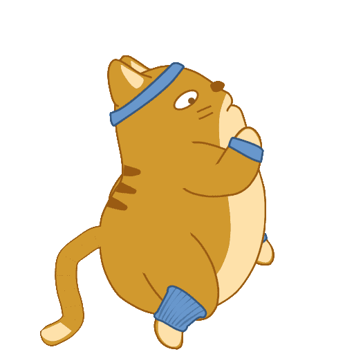 Cat Fitness Sticker by Share It Again