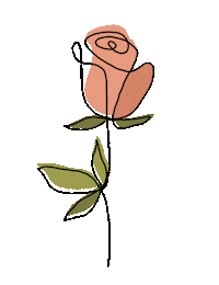 Rose Oneline Sticker by Juwel-lettering