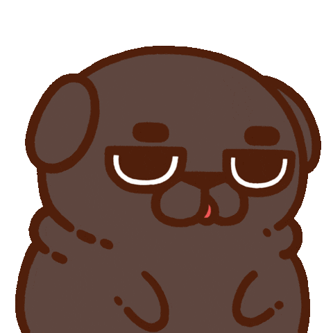 Sleepy Ollie Sticker by Puglie Pug
