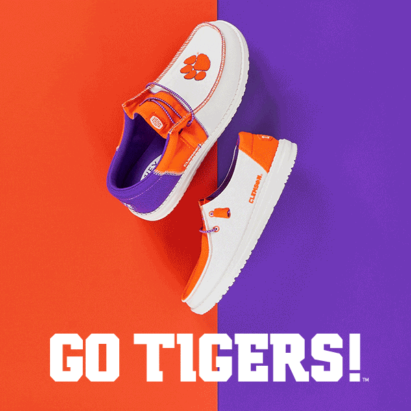 heydude_shoes clemson collegefootball clemsontigers gotigers GIF