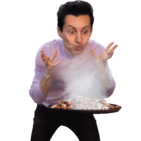 Lets Eat Food Sticker by Max Amini