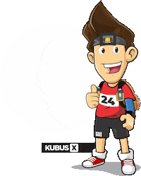 Run Lari Sticker by Kubus Digital