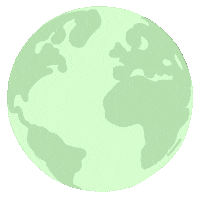 World Earth Sticker by NatureLab Tokyo