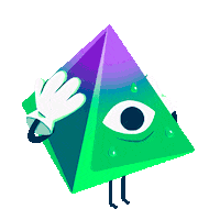 Scared Fear Sticker by Polygonal Mind
