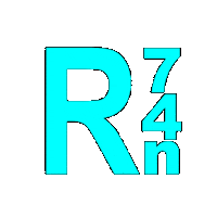 R74n logo blue shake icon Sticker