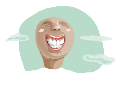 Cannabis Smiling Sticker by dolfos.co