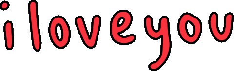 I Love You Sticker by Poppy Deyes